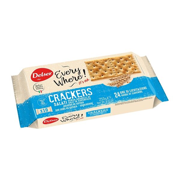 Крекеры Delser без соли 250г, Италия