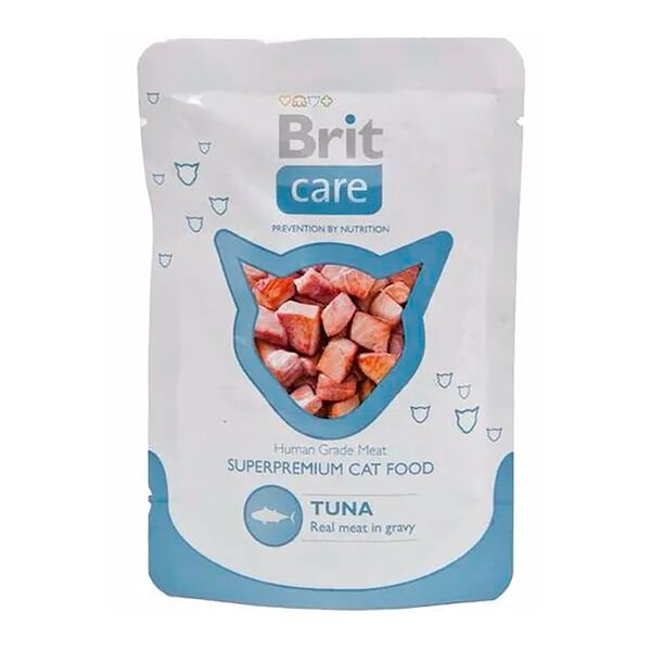 Корм Brit Care пауч для кошек (кусочки в соусе) тунец 80 г