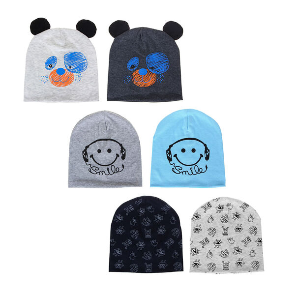 Galante шапка детская, 65% полиэстер, 35% хлопок, р-р 52, 3 дизайна, арт.3