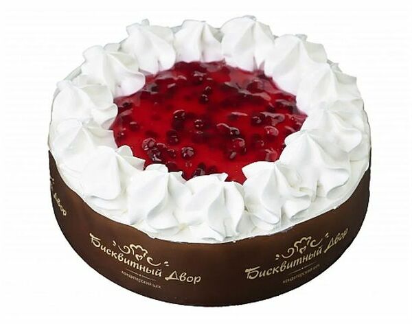 Торт йогуртовый Бисквитный двор с брусникой, 650г