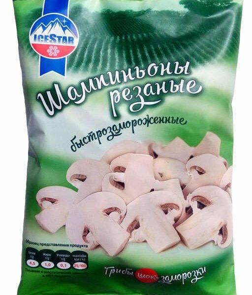 Шампиньоны быстрозамороженные Icestar резаные