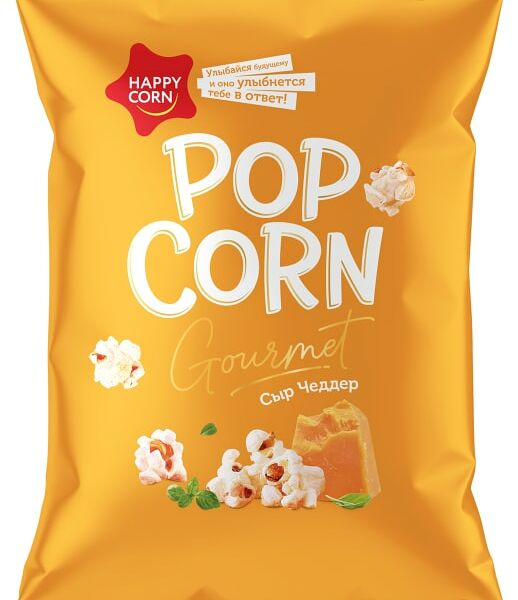 Попкорн Happy Corn Gourmet Сыр Чеддер 50г