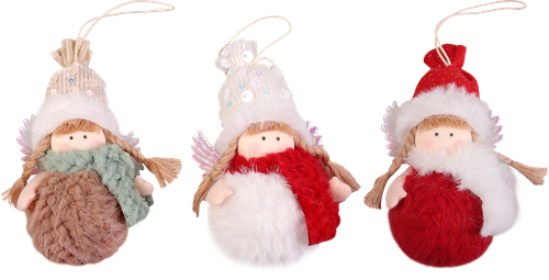 

Украшение елочное Homeclub Ангел в блестящем шарфике 10 см 1 шт. цвет в ассортименте