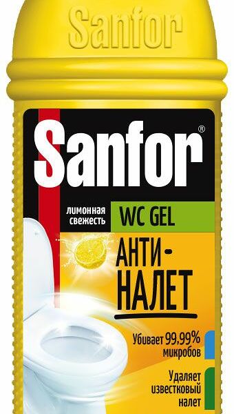 Чистящее средство Sanfor Лимонная Свежесть для туалета 750 мл
