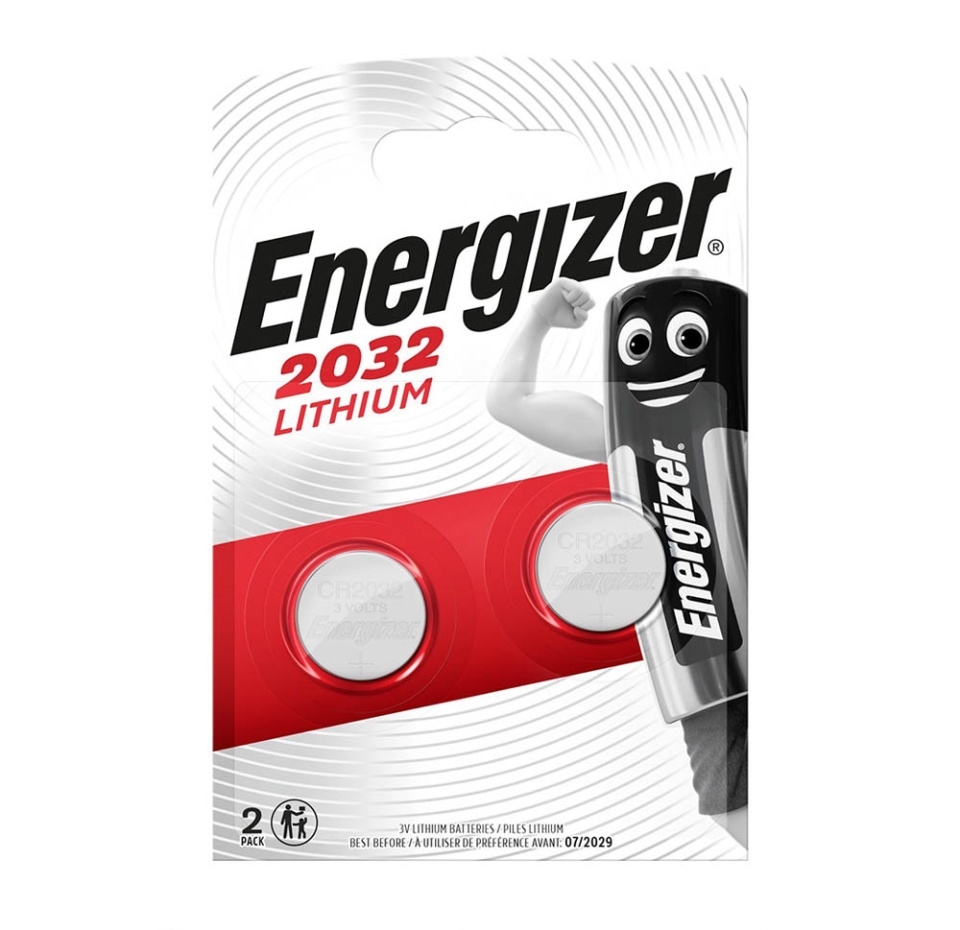 

Батарейка литиевая 3V CR2032, Energizer, 2 шт., Индонезия
