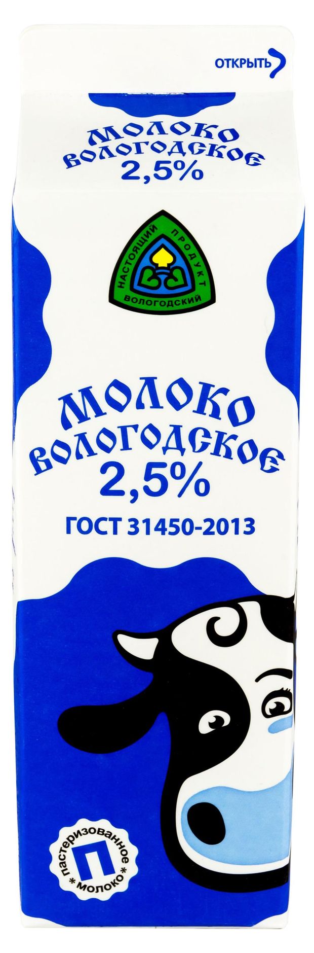 

Молоко пастеризованное Северное молоко Вологодское 2.5% 970 мл