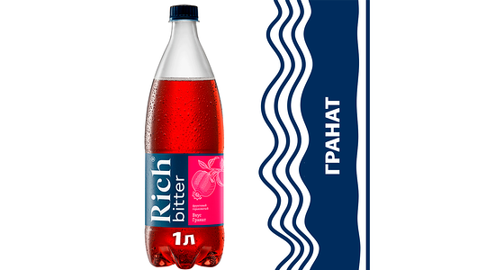 Напиток газированный Rich Tonic&Bitter Гранат, 1л