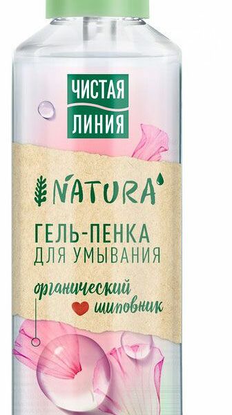 Гель-пенка для умывания Чистая Линия Natura 2в1 органический шиповник 160 мл