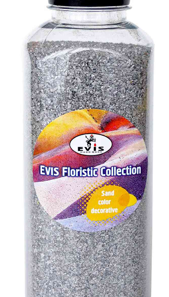 Песок декоративный Evis кварцевая крошка 0,5-1 мм цвет: Silver Sand/серебро, 400 г