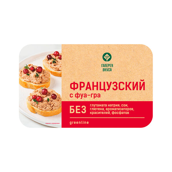 Консервы из м/пт и субпродуктов паштетные Французский паштет с фуа-гра пастер лоток 146г А-т Колос