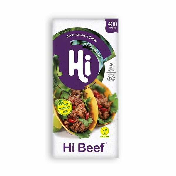 Фарш растительный Hi beef Hi замороженный, 400г