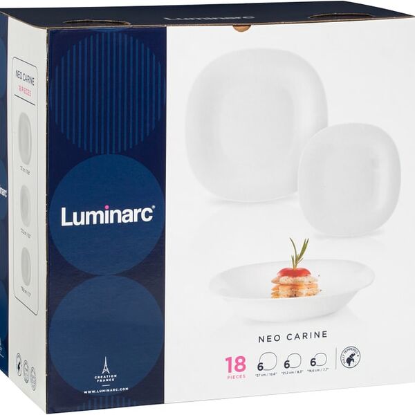 Набор посуды Luminarc Neo Carine белый 18 предметов