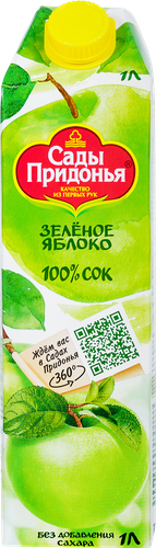 

Сок Сады Придонья Зеленое яблоко 1 л