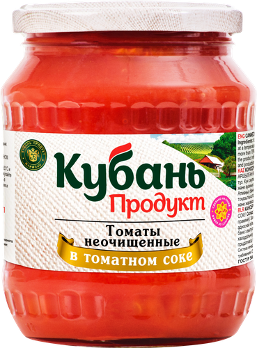 

Томаты Кубань Продукт неочищенные в томатном соке 680 г