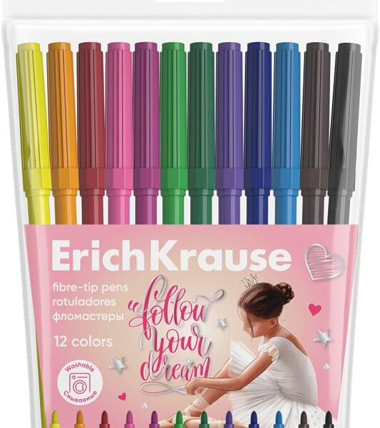 Набор фломастеров ErichKrause Pointes 12 цветов