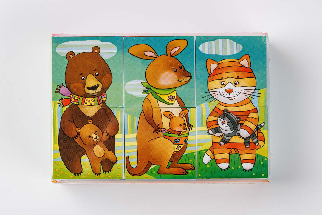 

Кубики Угадай, чья половинка 6 шт.