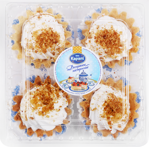 

Пирожные корзиночки Карат Белая ночь 200 г