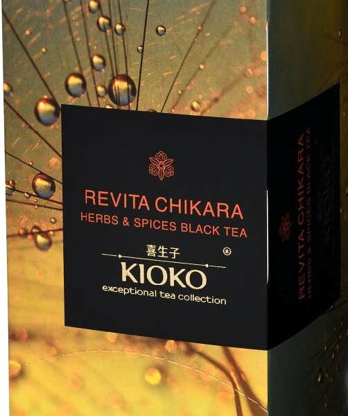 Чай чёрный  KIOKO REVITA CHIKARA с доб раст сырья в конвертах 25х2г Россия