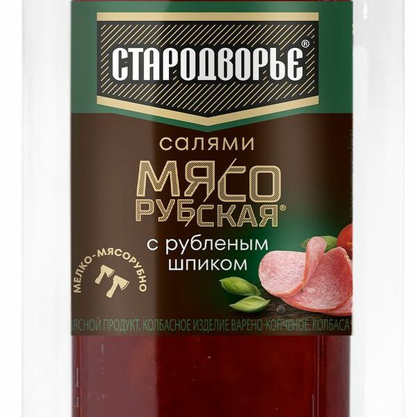 Колбаса варено-копченая Стародворские Колбасы Салями Мясорубская, 350г