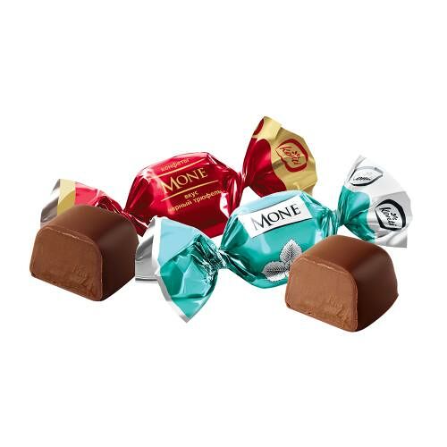 Конфеты Mone трюфель черный + трюфель с мятой ассорти вес