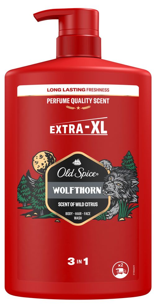 

Гель для душа + шампунь Old Spice Wolfthorn 3в1 1 л