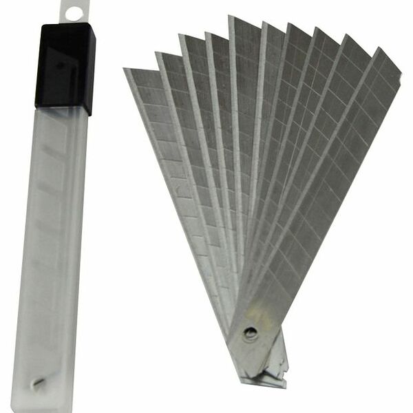 Набор лезвий для канцелярских ножей 9 мм, 10 шт