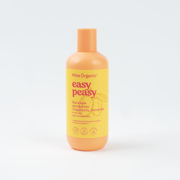 Бальзам для волос Miss Organic Easy Peasy гладкость, питание и легкое расчесывание 290 мл