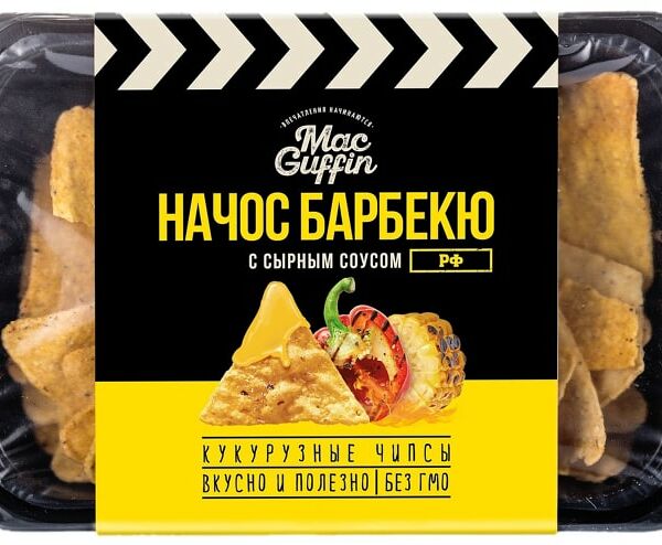 Чипсы MacGuffin кукурузные Начос барбекю с сырным соусом 185г