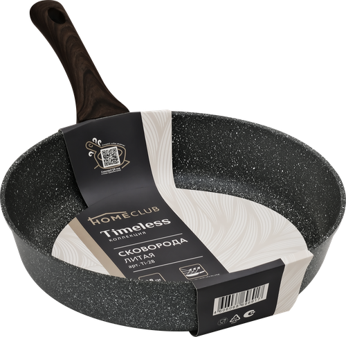 

Сковорода HOMECLUB Timeless Ti-28 28 см, литой алюминий, антипригарное покрытие, soft touch