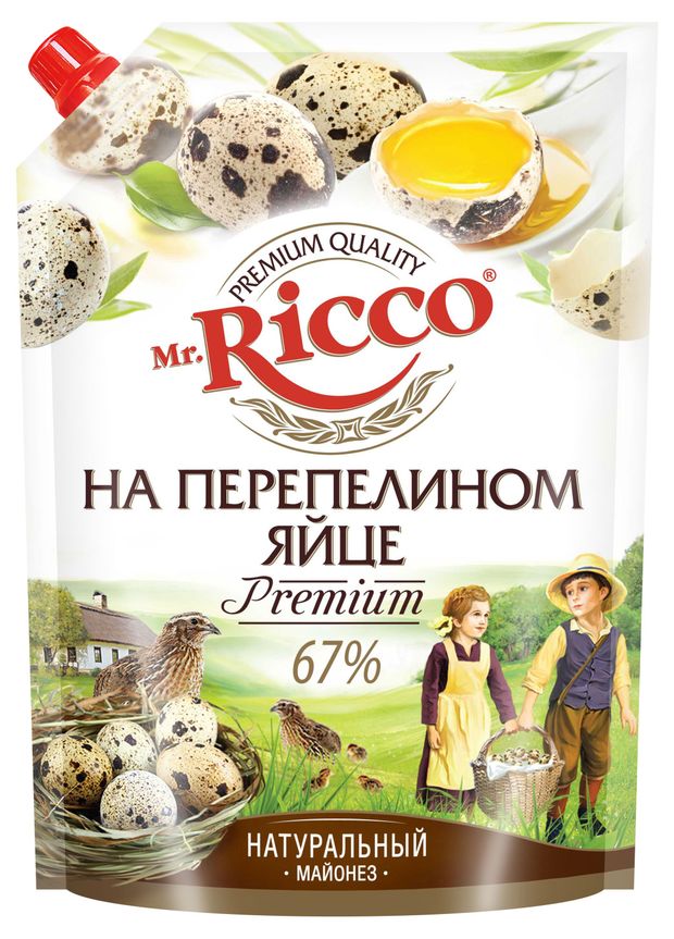 

Майонез Mr.Ricco на перепелином яйце 67%, 800 мл