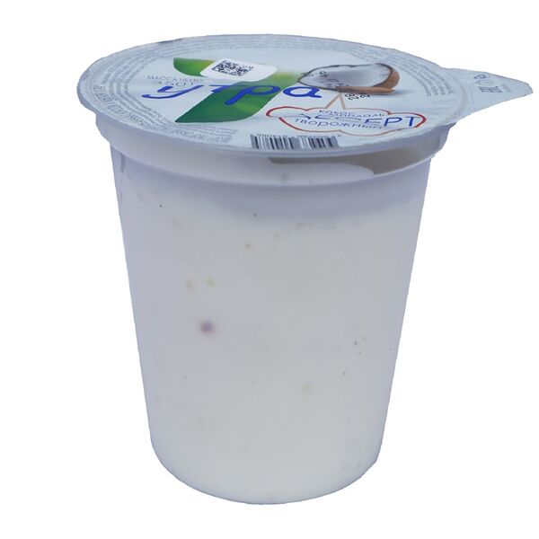 Десерт творожный 7 утра с кокосом и миндалем 3%, 350 г