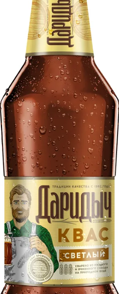 Напиток Квас Даридыч светлый безалкогольный пастеризованный ПЭТ 1.5л