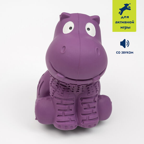 Игрушка для собак Rurri Бегемот, 13 см