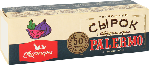 

Сырок творожный глазированный Свитлогорье Palermo с твёрдым сыром Инжиром 23% 50 г