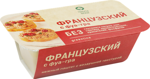 

Паштет Галерея вкуса Французский с Фуа-Гра мясо птицы 146 г
