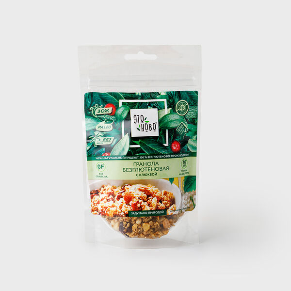 Гранола Этоново безглютеновая с клюквой