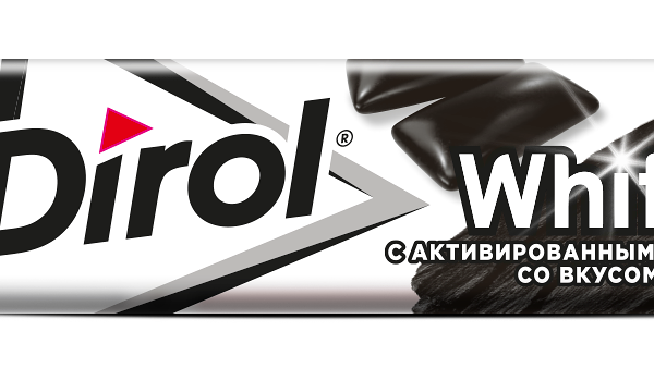 Жевательная резинка Dirol White без сахара с углем активированным и вкусом мяты, 13.6г