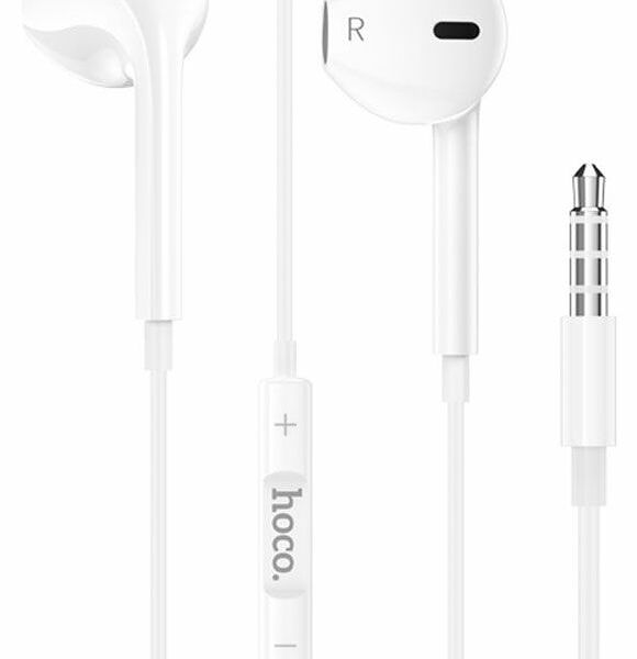 Проводные наушники Hoco M101 Crystal, Jack 3.5mm, 1.2 м, белый