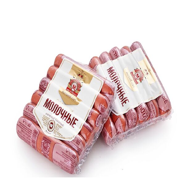 Сосиски Молочные изд. колб. вар. в/с в/у 370 гр. Гродненский МК