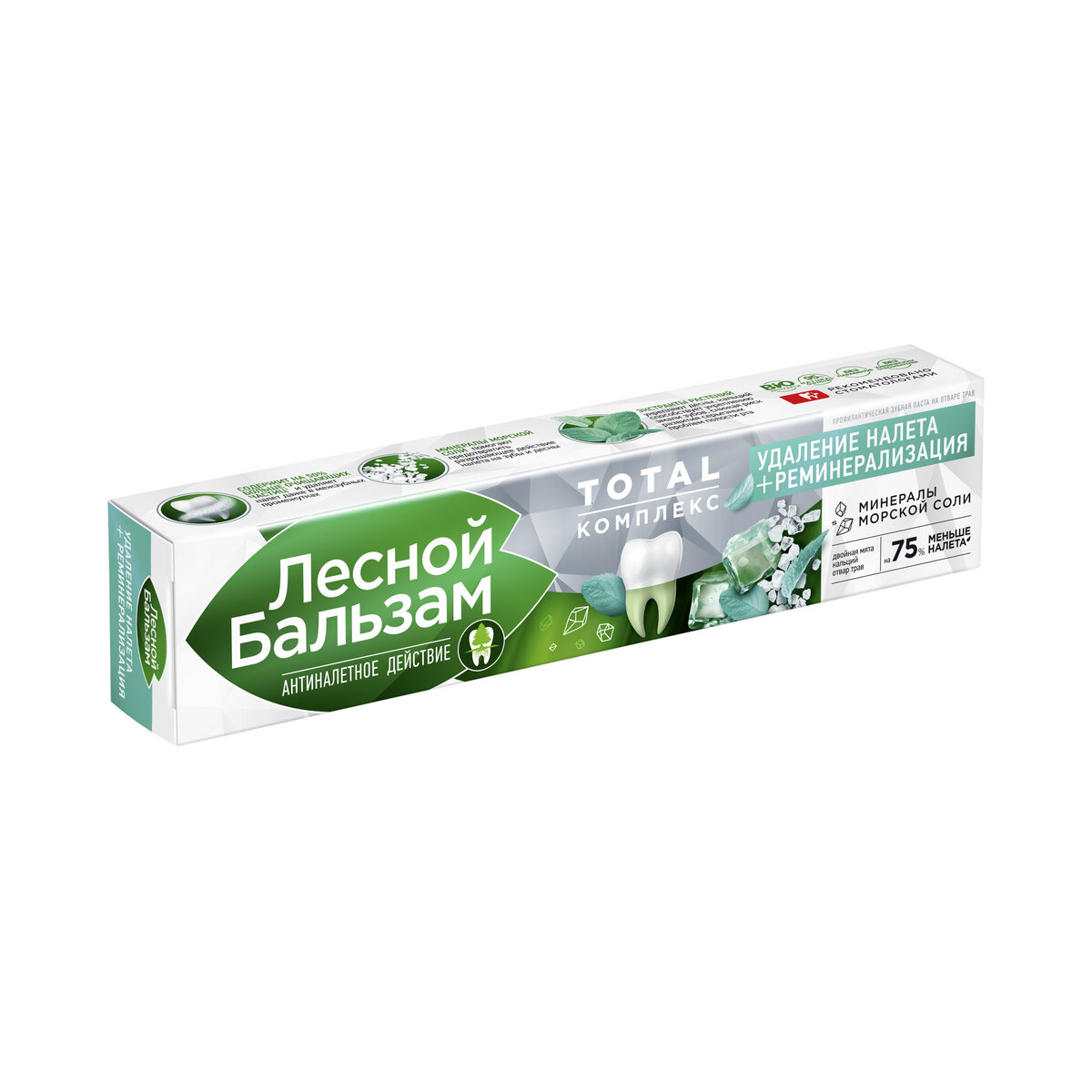 

Зубная паста Лесной бальзам Total Комплекс Двойная мята на отваре трав 75 мл