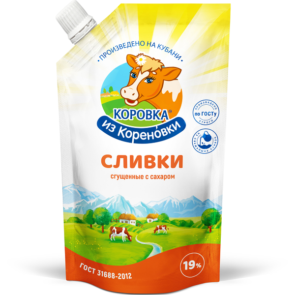 Сливки сгущенные Коровка из Кореновки с сахаром 19%