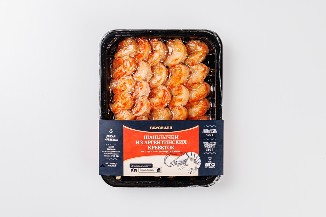 

Шашлычки из креветок ВкусВилл Аргентинские 400 г