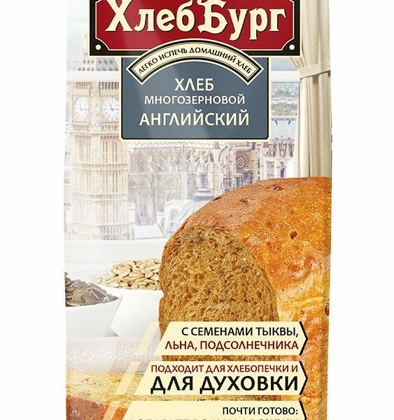 Смесь мучная ХлебБург Хлеб Английский многозерновой 400 г