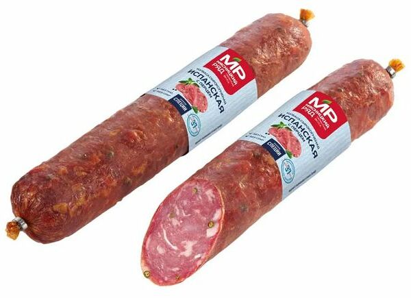 Колбаса сырокопченая Мясницкий ряд Испанская с перцем, вес