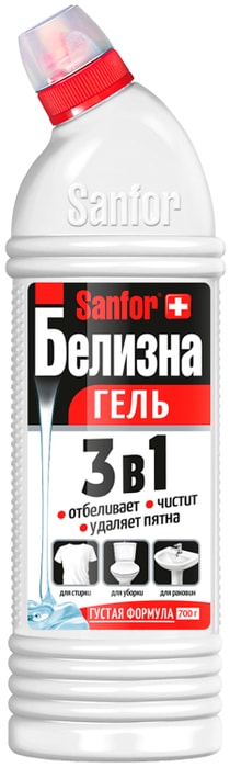

Средство чистящее Sanfor Белизна гель 3 в 1 многофункциональное 700 мл