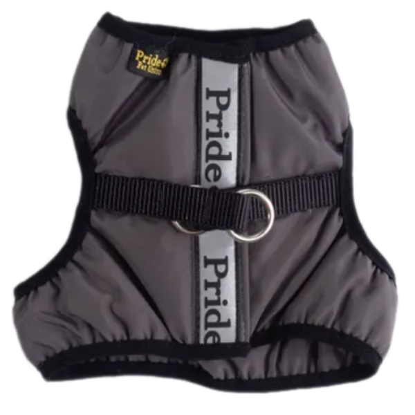 Жилетка-шлейка для собак Pride Спорт серая, размер S