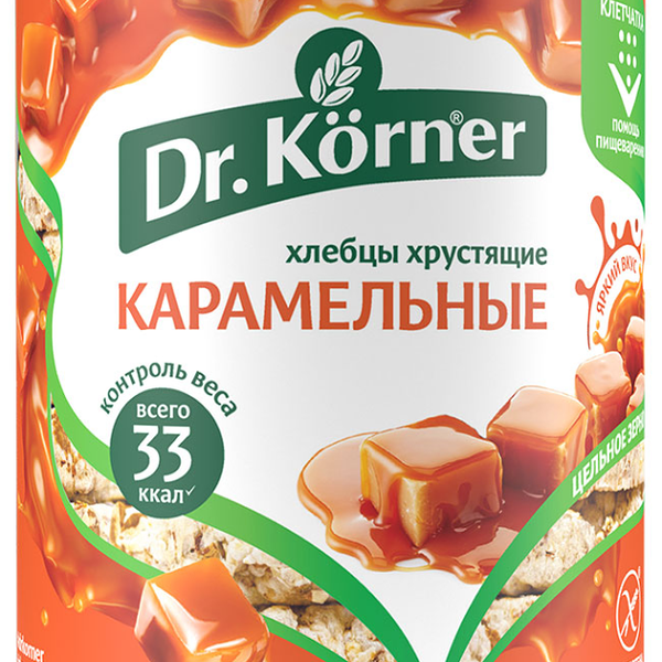 Хлебцы кукурузно-рисовые Dr. Körner Карамельные без глютена 90г