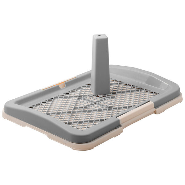 Туалет для собак ZooOne со столбиком серый 47x34x6 см 