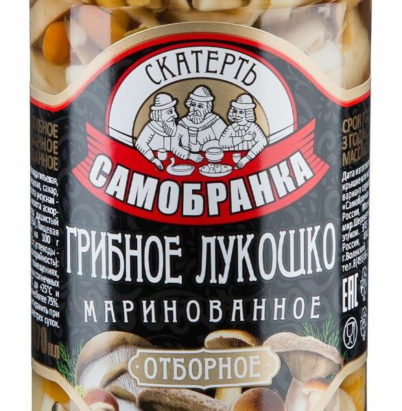 Грибы Скатерть-Самобранка Грибное лукошко маринованные с/б 370мл