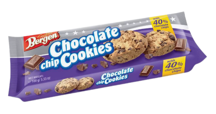 

Печенье Bergen Chocolate Chip Cookies с кусочками шоколада 100 г